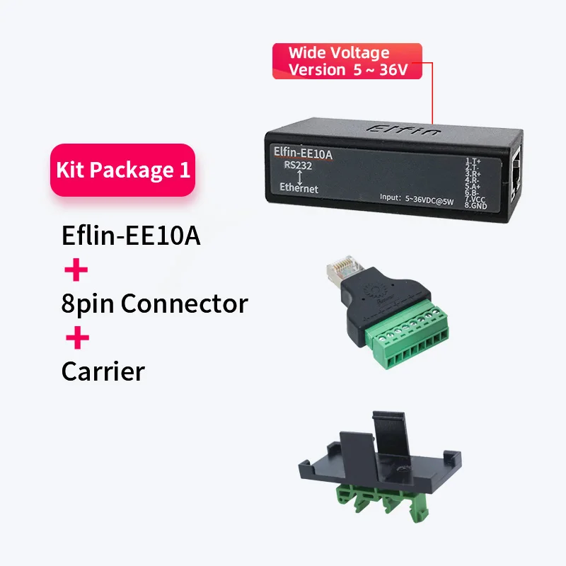 Последовательный сервер RS232 один последовательный для Ethernet ModbusTCP/HTTP EE10A |