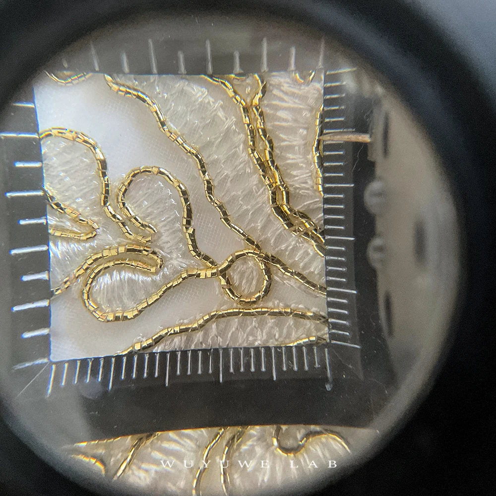 Изысканная ткань с золотыми веревками цветок венецианская сетка аппликация