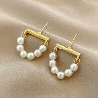 new punk bohemian natural baroque pearl earrings ladies fashion european style simple party jewelry