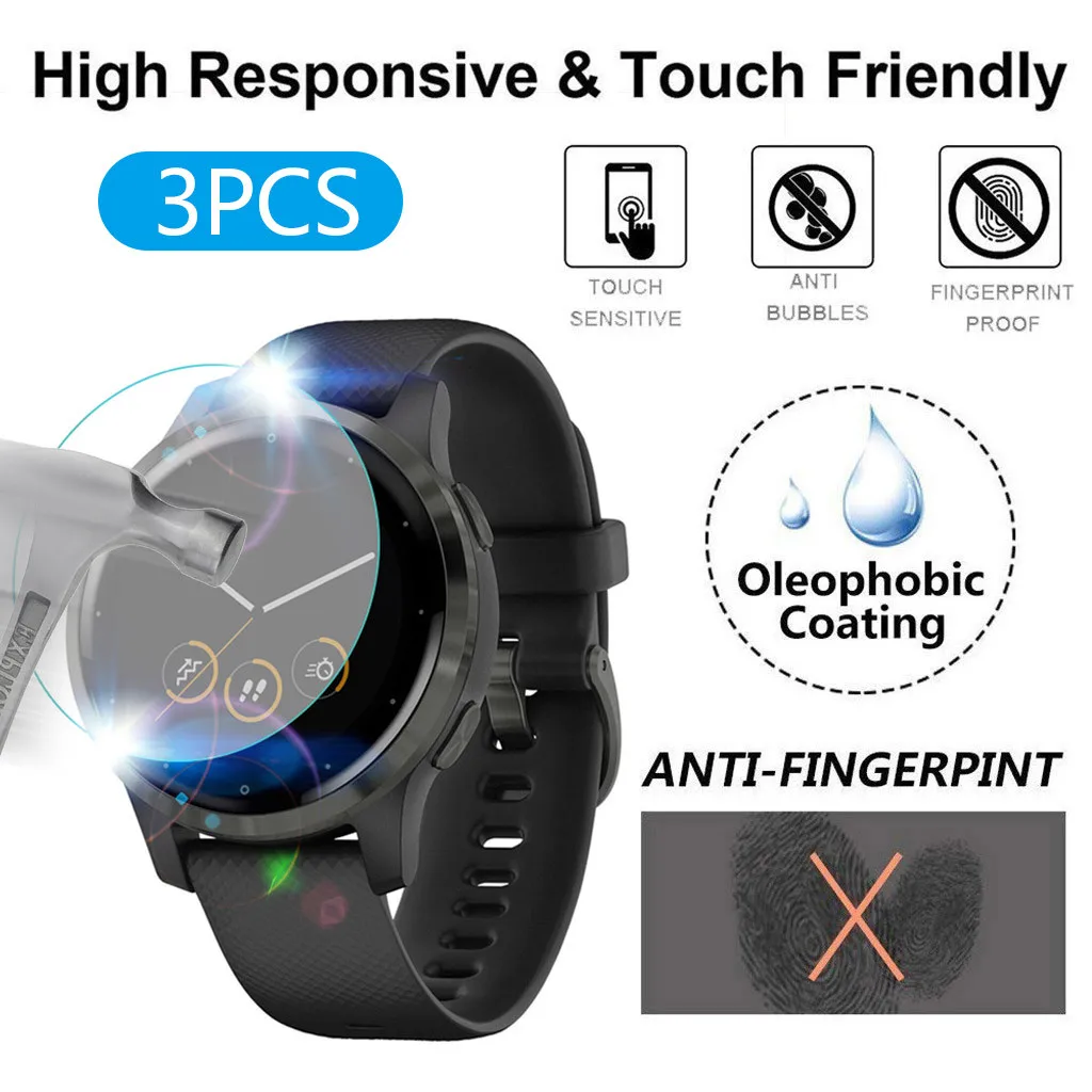 

3PCS TPU Hydrogel Soft Transparent Screen Protector Film for Garmin Vivoactive 4