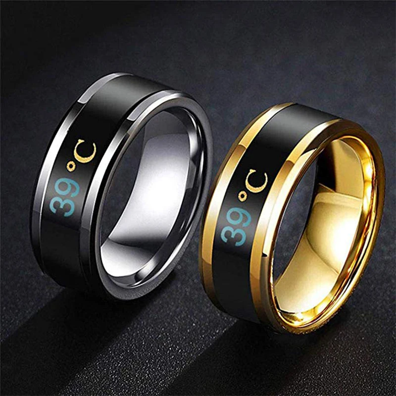 Температурный монитор умные кольца Многофункциональный водонепроницаемый