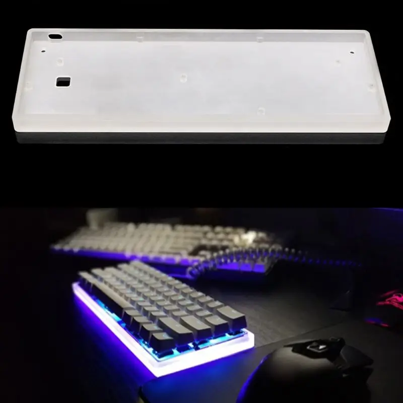 

2021 New Frosted Acrylic Case Milk Case Shell PCB Costar Plate For 60% GH60 DZ60 Poker2 Frame Case Mini Mechanical Keyboard