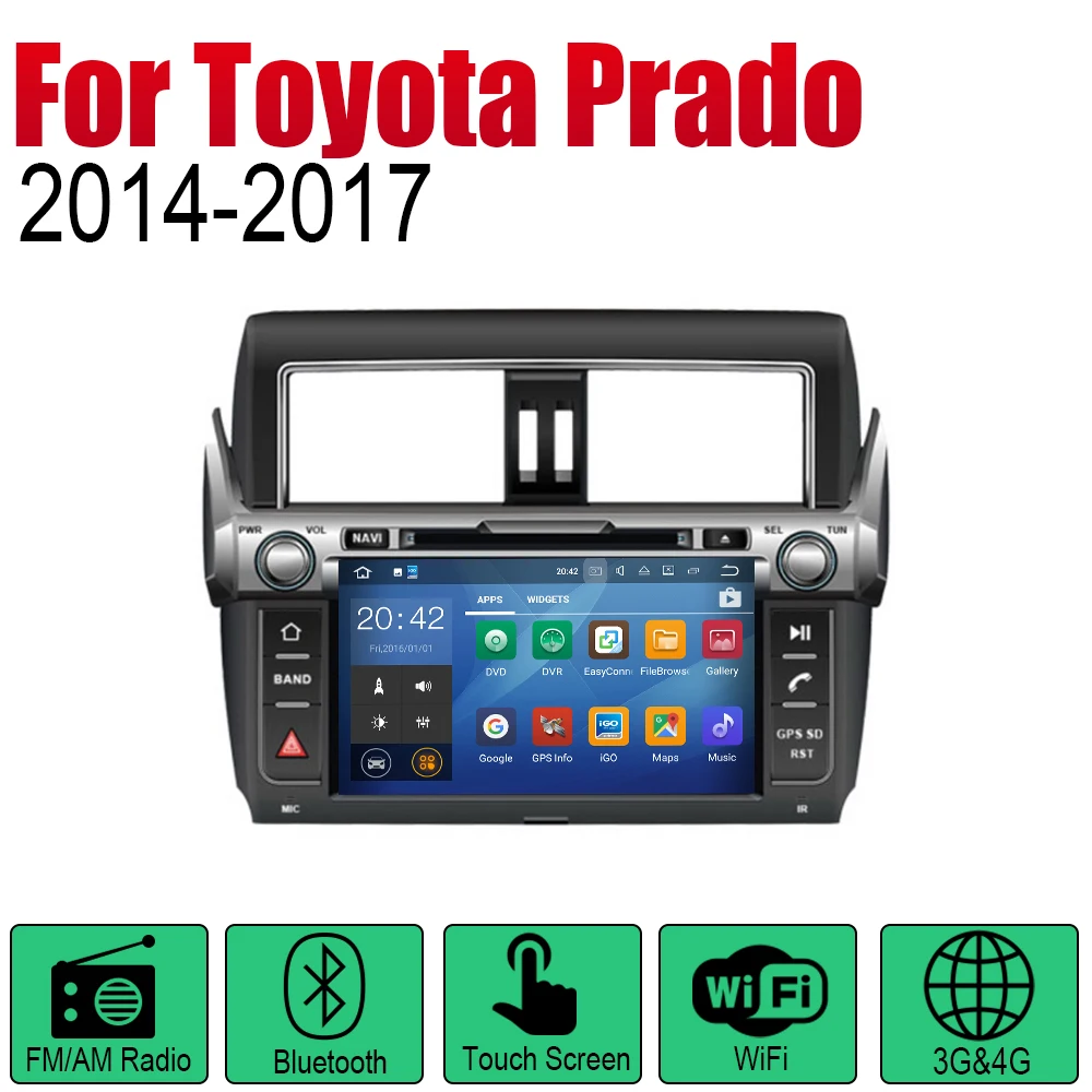 ZaiXi Авто DVD плеер GPS навигация для Toyota Land Cruiser Prado 2014 ~ 2017 автомобильный Android