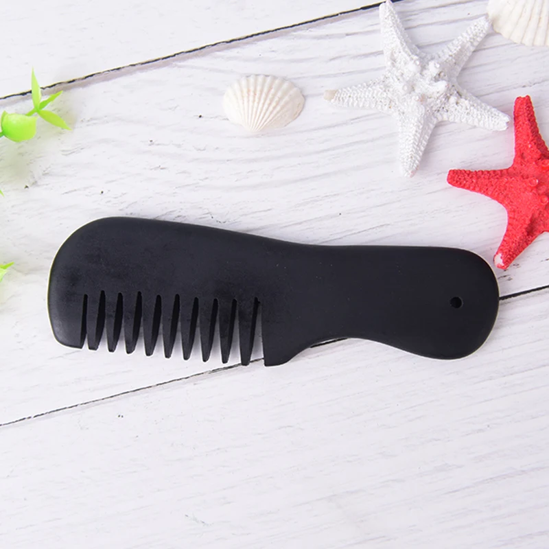 

Relaxation Black Bian Stone Guasha Comb Energy Gua Sha Board Acupuncture Massage No Static Health Care Hair Brush Relax Tool