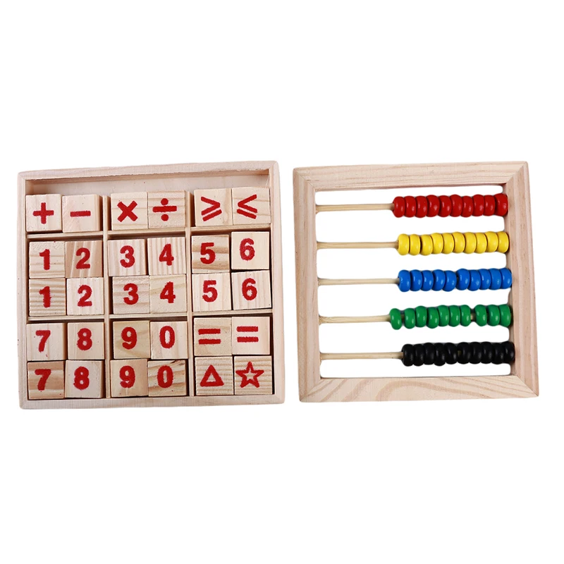 Многофункциональная деревянная обучающая подставка Abacus игрушки Монтессори