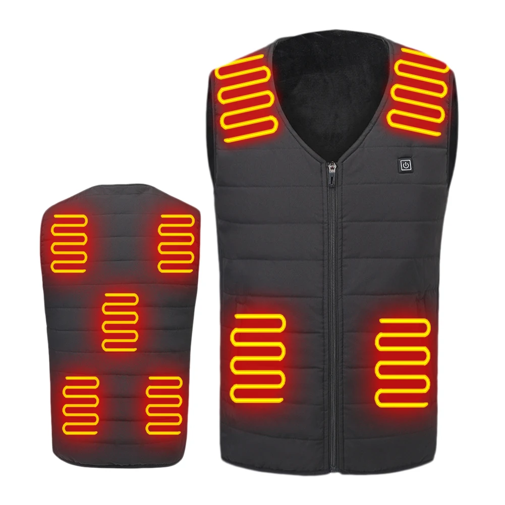 

Upgrade Men Smart heated Cotton Vest USB Infrared Electric Heating Vest Women Outdoor Flexible Thermal Autumn Winter Warm Jacket