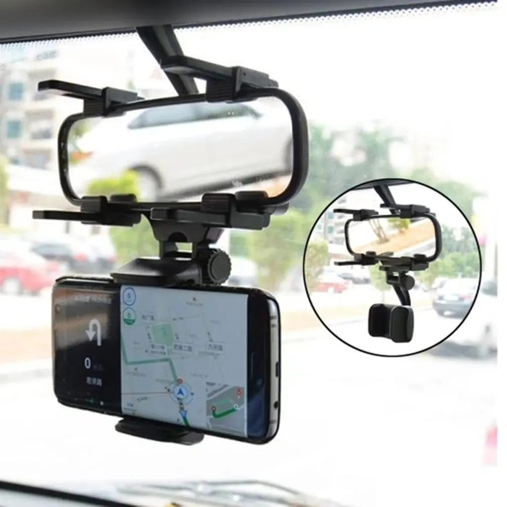 

Car Phone Holder Rearview Mirror Mount Stand GPS Smartphone Stand Universal Rearview Mirror Mount Holder