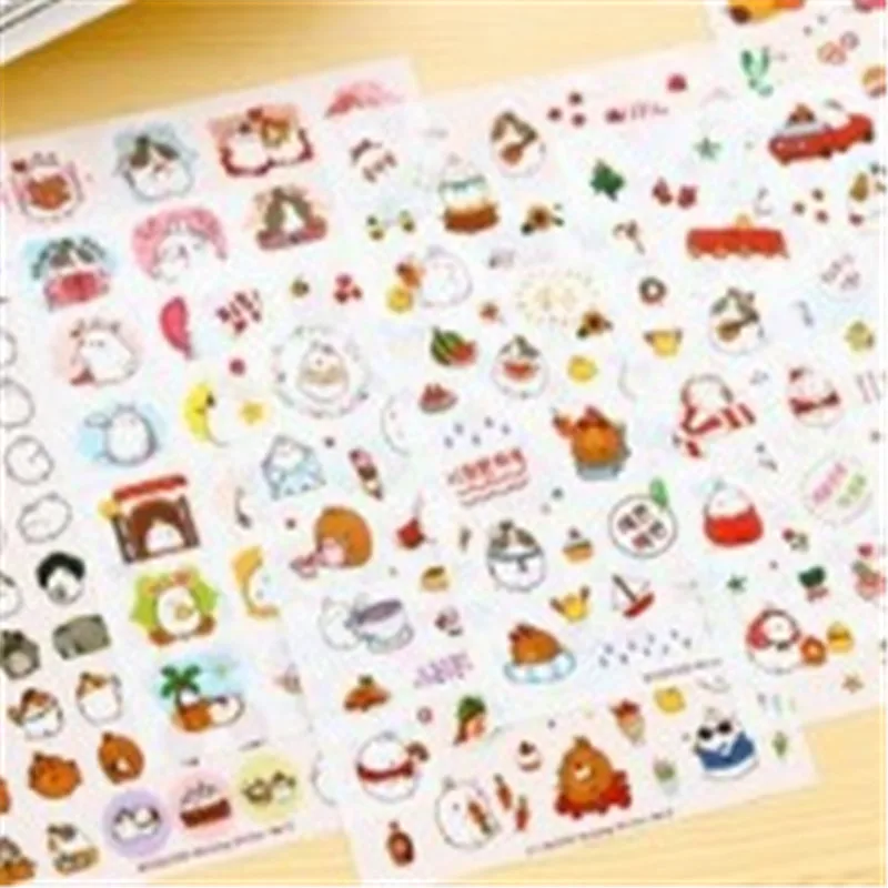 Новое поступление 6 шт./компл. DIY наклейка милый Сезон 3 кролик Molang декоративный