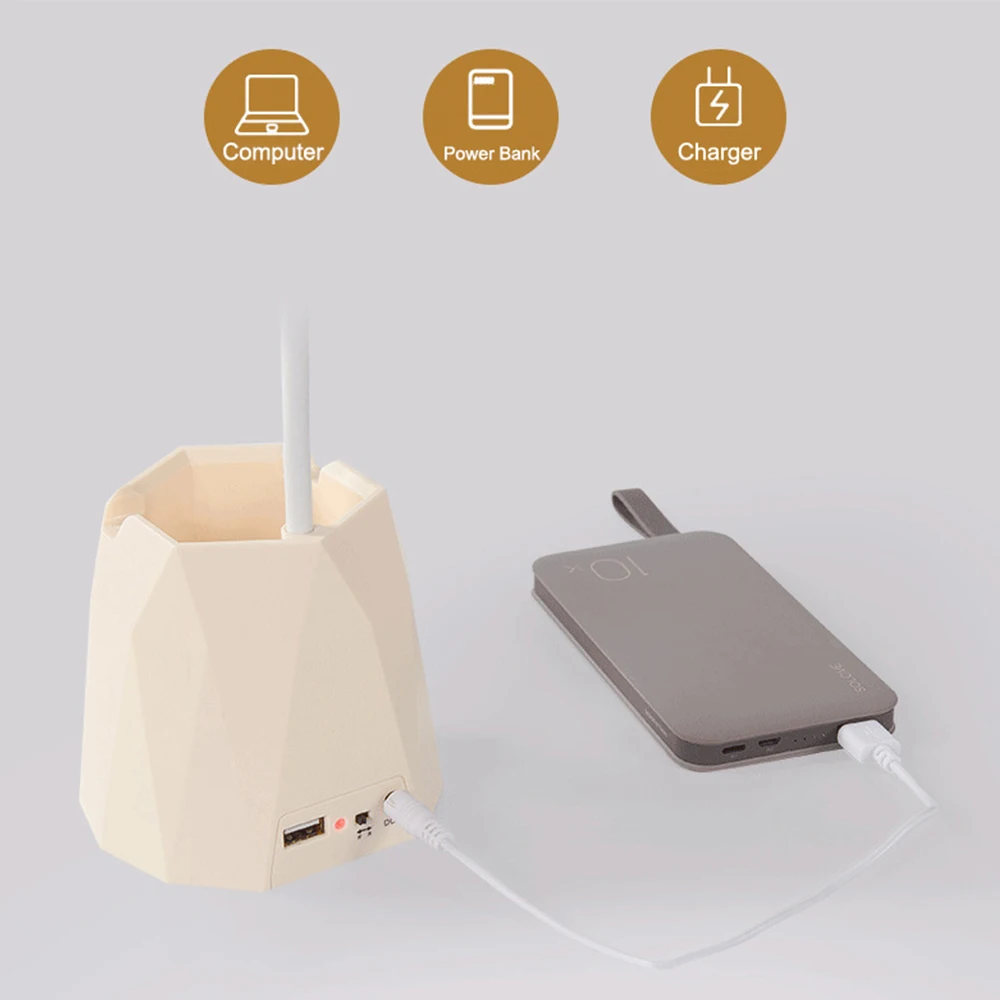 4000mah перезаряжаемая Светодиодная настольная Сенсорная лампа USB гибкая для чтения