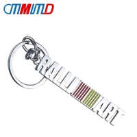 car keychain ralliart emblem keyring key chain key ring holder for mitsubishi lancer 9 10 asx outlander pajero l200 car styling