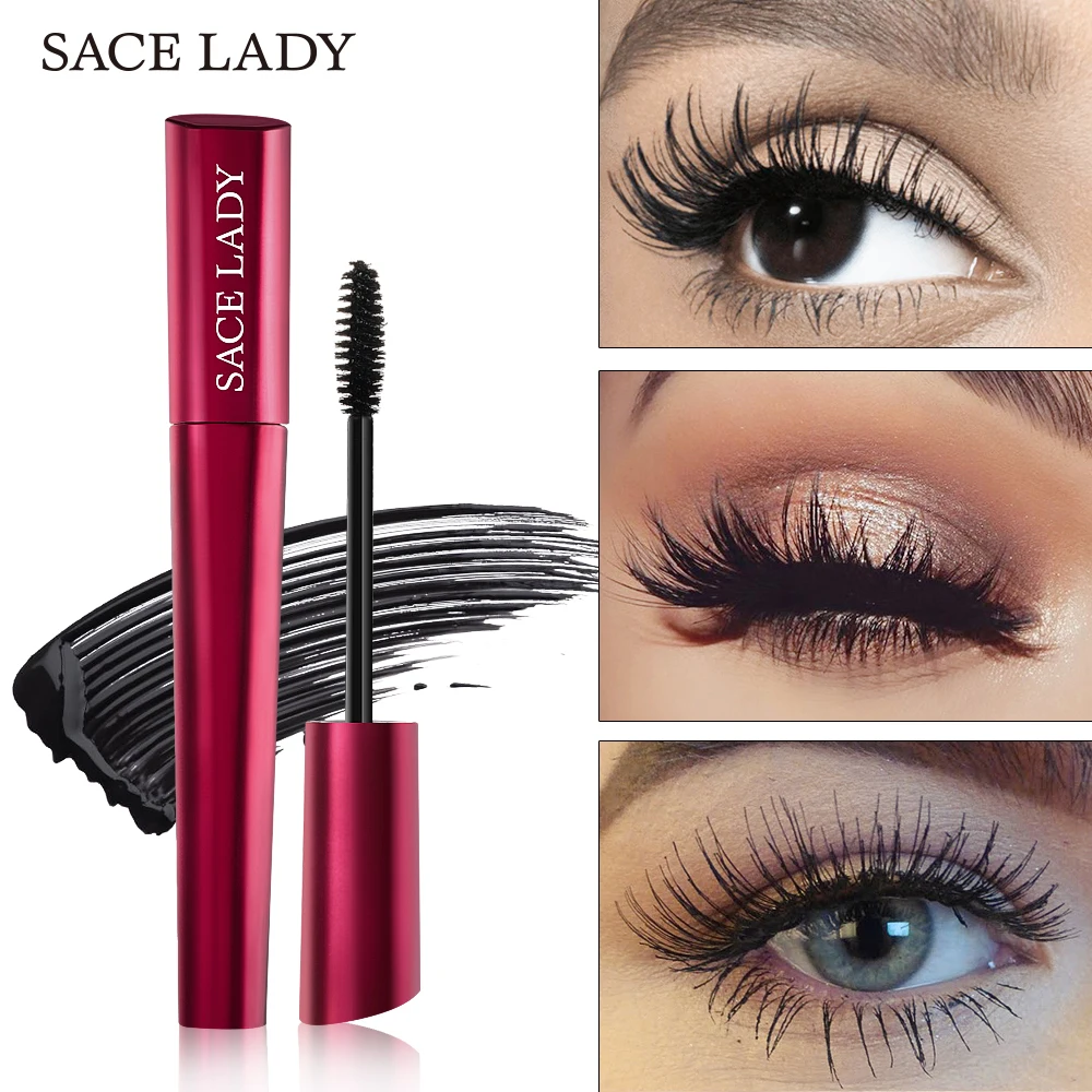 SACE LADY, 4D шелковая тушь для ресниц, Подкручивающая густые ресницы, водостойкая, 3d, Rimel, удлинение, макияж, объем, натуральные ресницы, косметика
