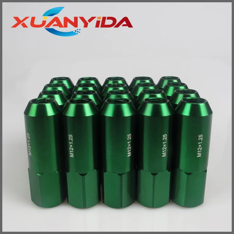 Гайки колесные M12X1.25 Колесные гайки 1,25 Blox Racing кованые 6061C алюминиевые колесные гайки L: 60 мм 20 шт Колесные гайки гоночные