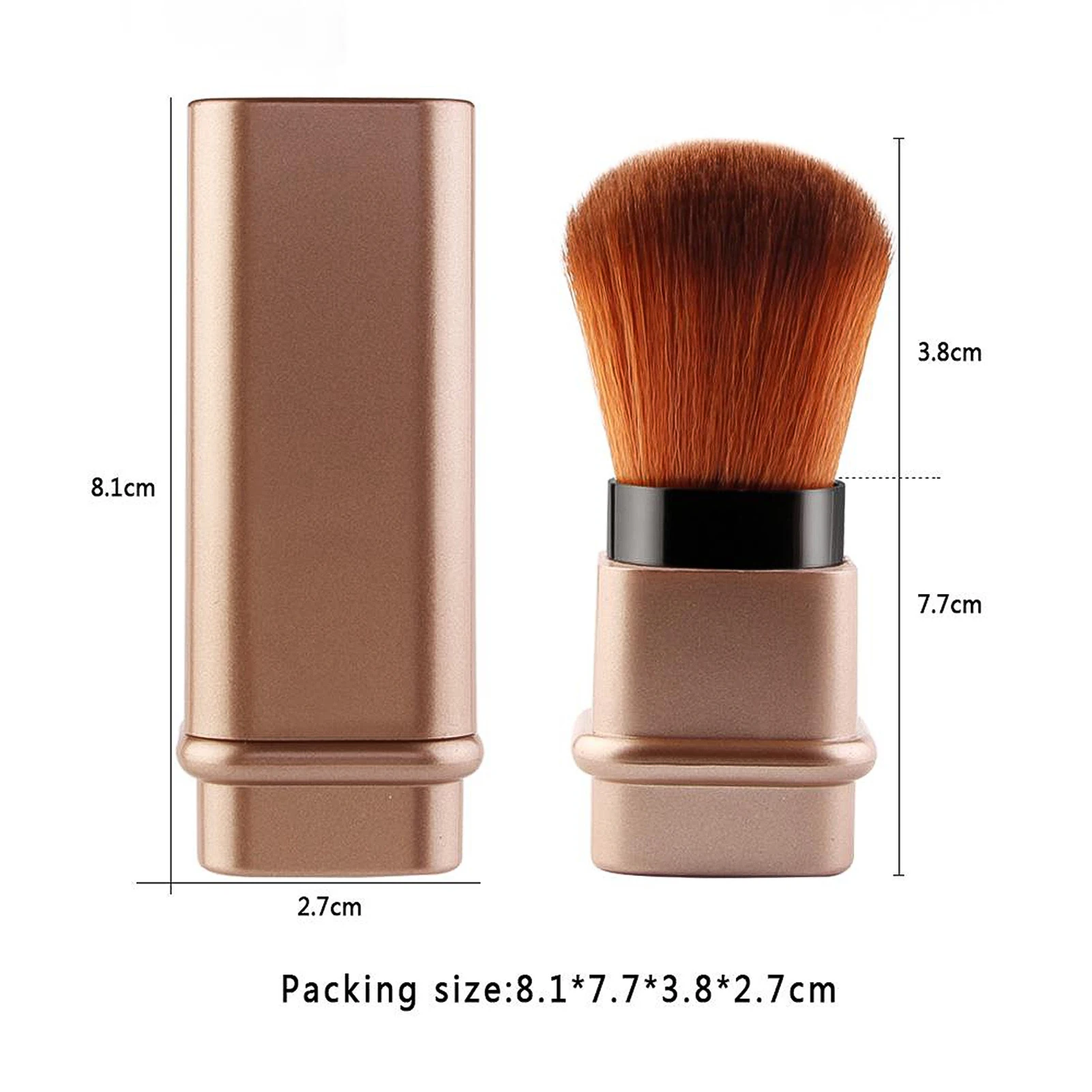 

Professional Portable Makeup Brushes Square Foundation Cream Brush Retractable Compact Beauty Makeup Brush For Women Girls