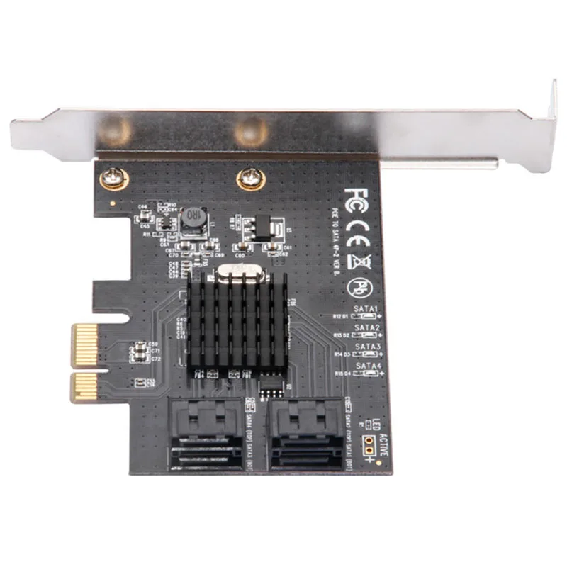 Pci E Плата расширения 4 портовая Sata 3 0 Raid 6G для порта адаптер расширитель Riser Card Hdd