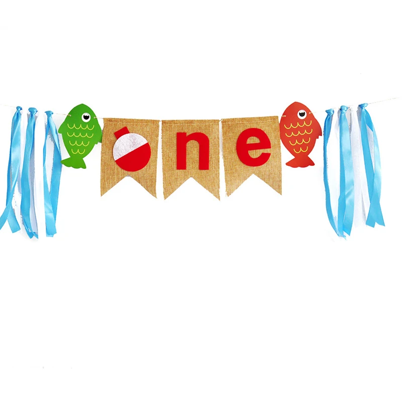 Вечерние баннеры на одно обеденное кресло с рисунком рыбы в океане для торта