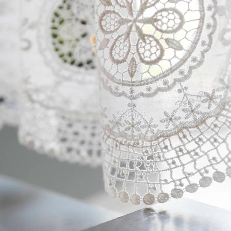 gxi white half curtain willow leaf water soluble lace coffee tulle pure for bar kitchen cabinet door short valance sheer dl055 c free global shipping