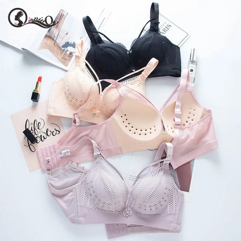 Женское нижнее белье бюстгальтер без косточек пуш ап размера плюс толстые мм