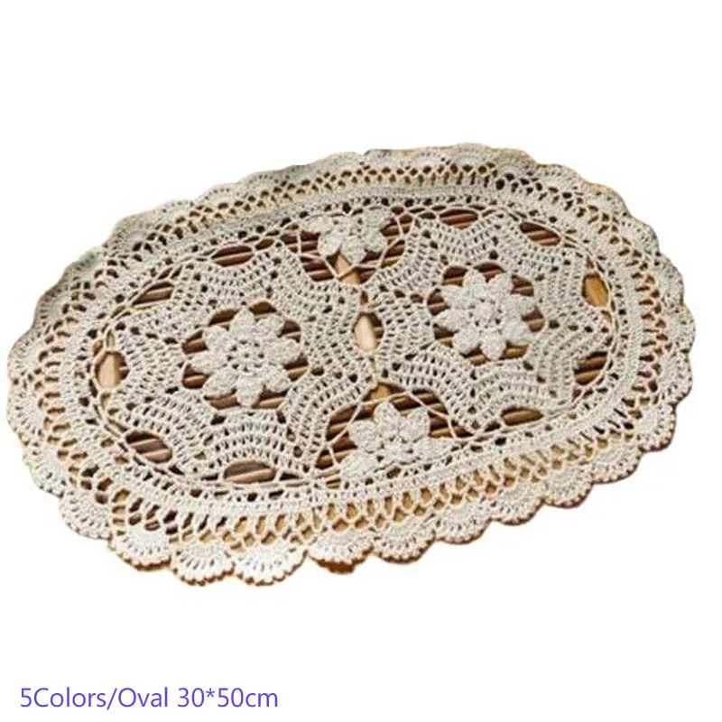 

HOT lace cotton place table mat pad cloth Insulation crochet cup doily tea coaster mug drink Christmas placemat kitchen decor