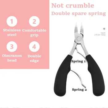 1pc Beauty Sharp Curved Paronychia Remover Nail Scissors Manicure Toes Dead Skin Pliers Trimming Nail Clipper Nipper 2