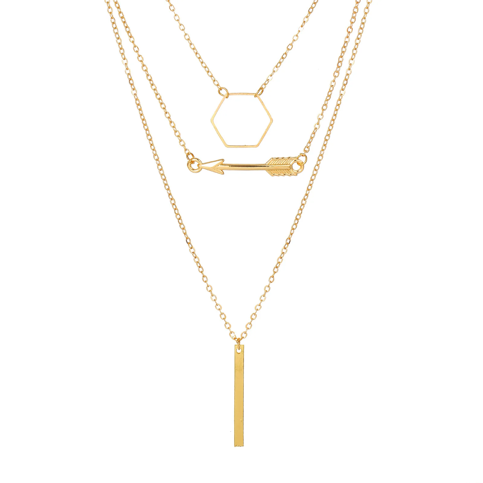 

Vintage Punk Golden Multi-layer Chains Necklaces Fashion Boho On The Neck Choker Necklaces Pendant Women Metal Female Jewelry
