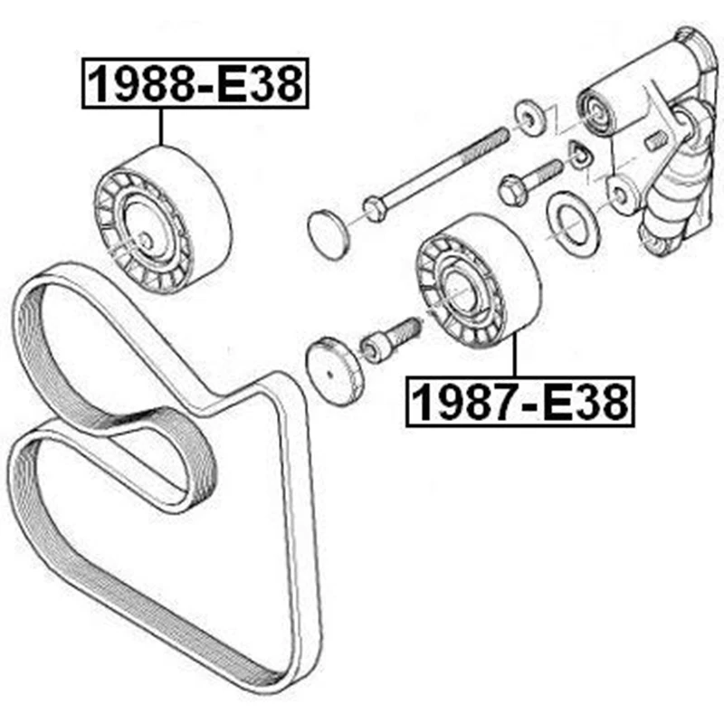 Ремень натяжной ролик Pulley 11281748131 для BMW E34 E36 E39 E46 E53 X5 E60 E83 E85