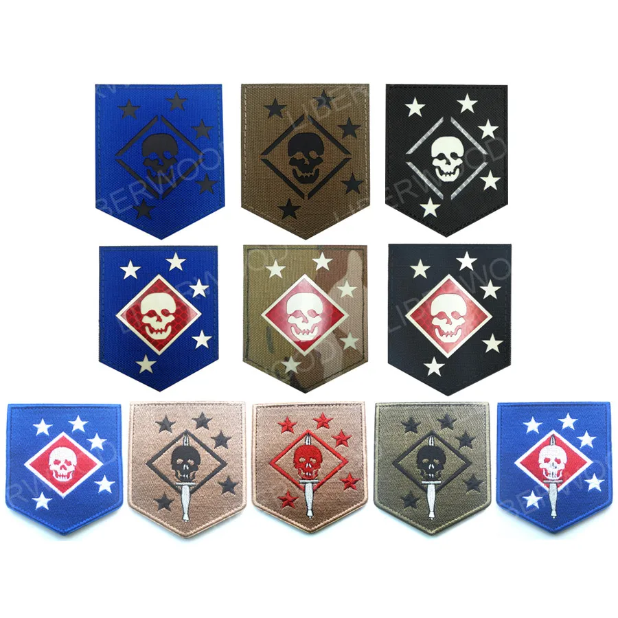 Рефлективная нашпиговка Kandahar Whacker USMC Ghost IR Patch Force Recon SSI SP OPS Знак специальных операций Marsoc Raiders Badge on.