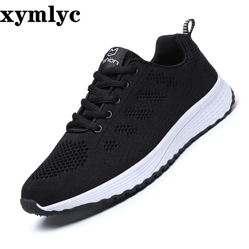 2020 ВЕСНА Новинка осени Мужская обувь на плоской женский Летающая тканая Женская