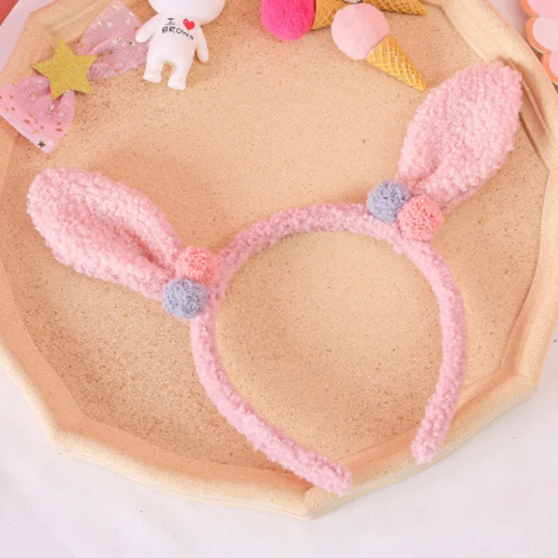 

2020 New Korea Adult Children Cute And Comfortable Hairband Rabbit Ear Headband Face Wash Bunny Ear Hairband Hair Accessories