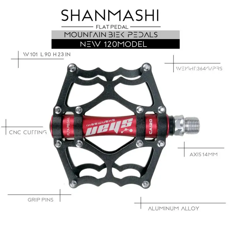 

New MTB Mountain Bike Pedals Aluminum Alloy CNC Bike Footrest Big Flat Ultralight Cycling BMX Pedals Bicycle Parts