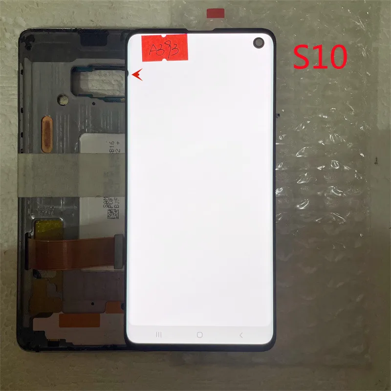 Pantalla LCD Original para Samsung S10 G973 SM-G9730 G973F, montaje de digitalizador con pantalla t&aacute;ctil, piezas con marco de pantalla defectuosa-2