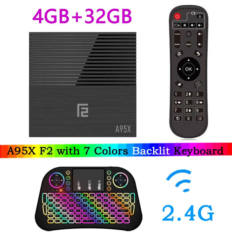A95x F2 Смарт ТВ приставка Android 9,0 ТВ приставка S905 x2 4G 64G 4k четырехъядерный приставка медиаплеер Поддержка IP tv PK X96 MAX HK1 - Цвет: 4G  32G     J