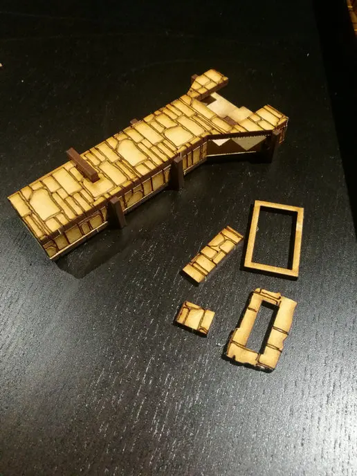 Японский городской дом для gloomhaaven War столешница игры Boltaction деревянная модель молоток PP Infinity TRPG настольная RPG деревянная панель