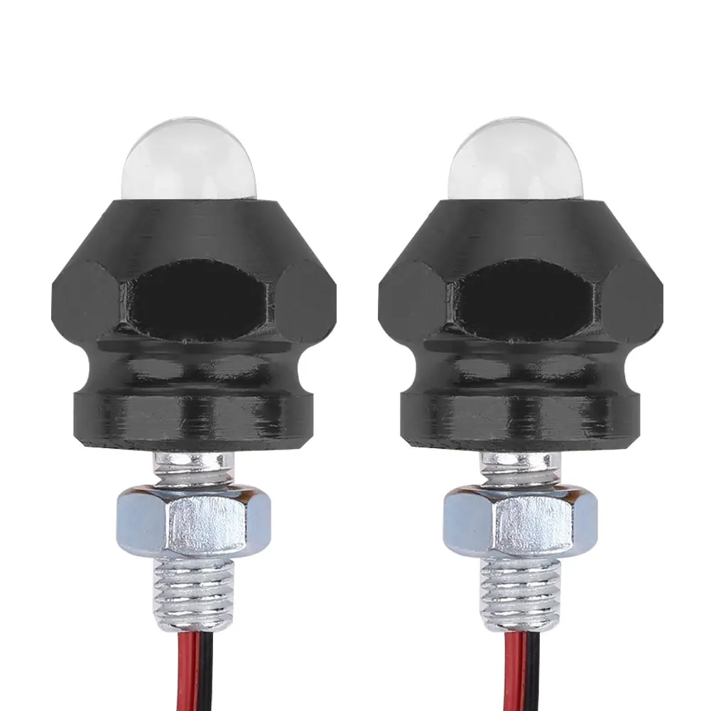 

Signal Lamp License Plate Universal Motorbike Indicator Light 2pcs Super Bright Warning Lamp License Plate Lamp Motorcycles
