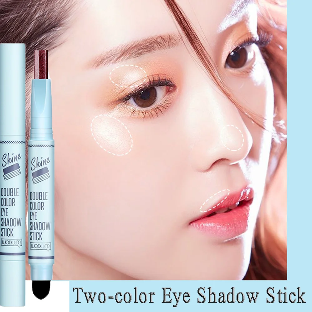 Градиент стерео двух Цвет тени для век Ручка Двойной градиент цвета Прожигающий