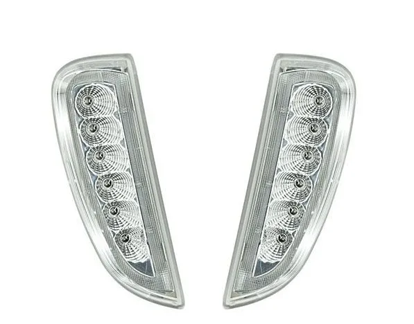 

1 Set Xenon White Led Daytime Running Light DRL Fog Lights For Porsche Cayenne 2006-2010 W/ Amber Turn Signal Lights Lamp 12