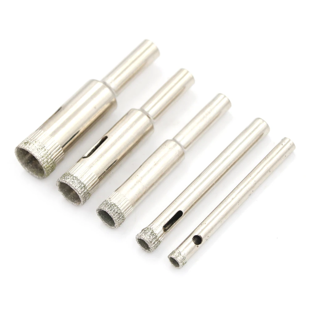 

5-12MM Diamond Coated Core Hole Saw Drill Bit Set Tools For Tiles Marble Glass 5/6/8/10/12mm 5pcs