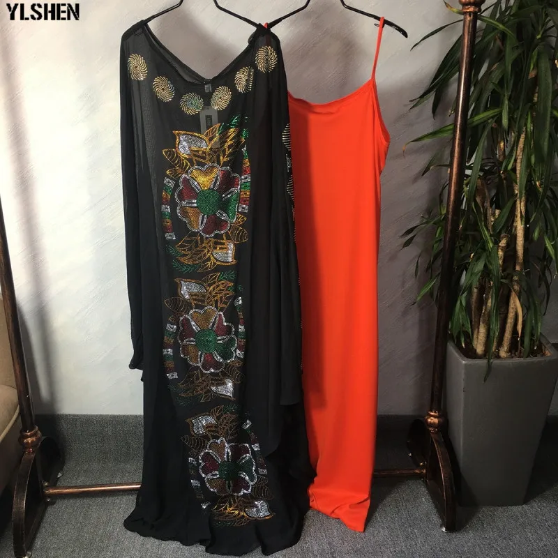 Style2 2 piece set Африканские платья для женщин Дашики алмаз африканская одежда сексуальная бубоу Африканский халат супер размер юбки Базен Riche Африка платье - Цвет: Style2 2 piece set
