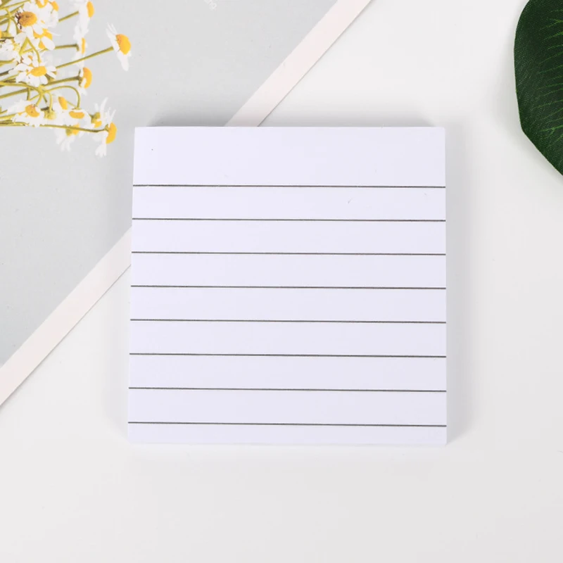 

1Pcs Blank Horizontal Grid Memo Pads Simple Scrapbook Sticker School Supplies Post Sticky Notes Office Stationery