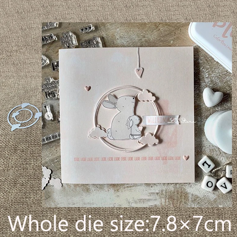 New Design Craft Metal stencil mold Cutting Dies 2pcs cloud ring decoration scrapbook die cuts Album Paper Card Embossing | Дом и сад