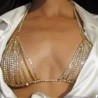 diamond body chest chain sex accessories multi layer rhinestone bikini party harness bra porn bondage women sexy lingerie