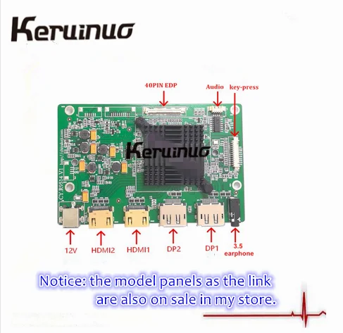 144HZ FHD mini DP driver controller board for DIY portable monitor fit SCREEN B156HAN10.0 100% Color contrast ratio 1000:1 | Электроника