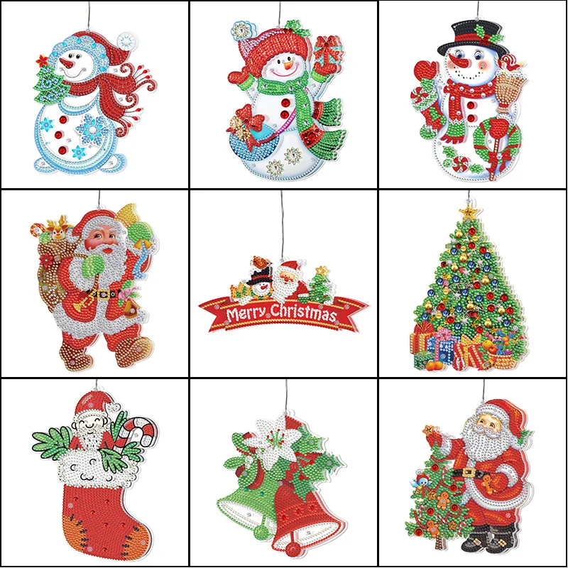 

Новинка, светодиодная Подвесная лампа для алмазной живописи «сделай сам», рождественские украшения особой формы, лампа для окон, домашний с...