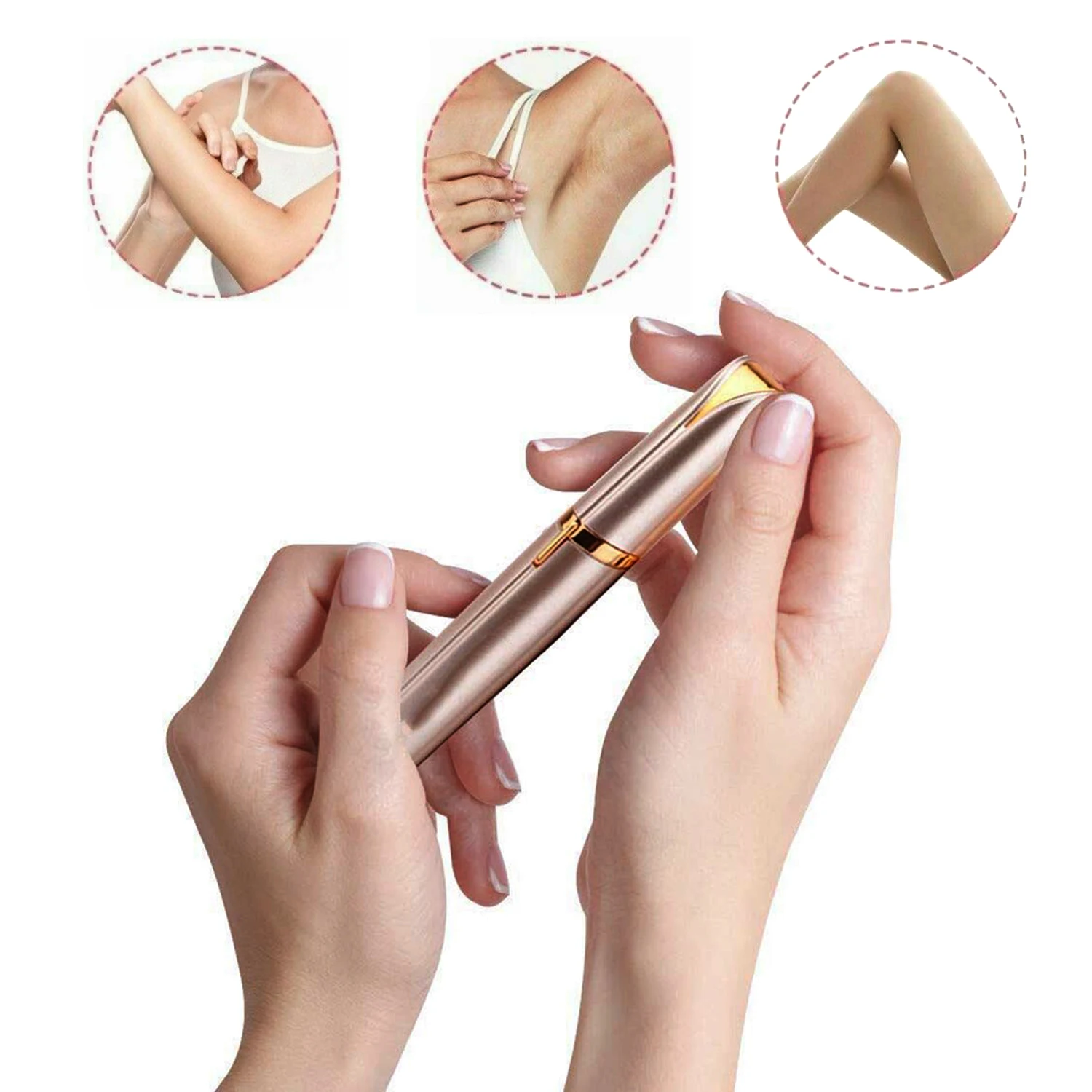 Электрический триммер для бровей безболезненный эпилятор мини бритва