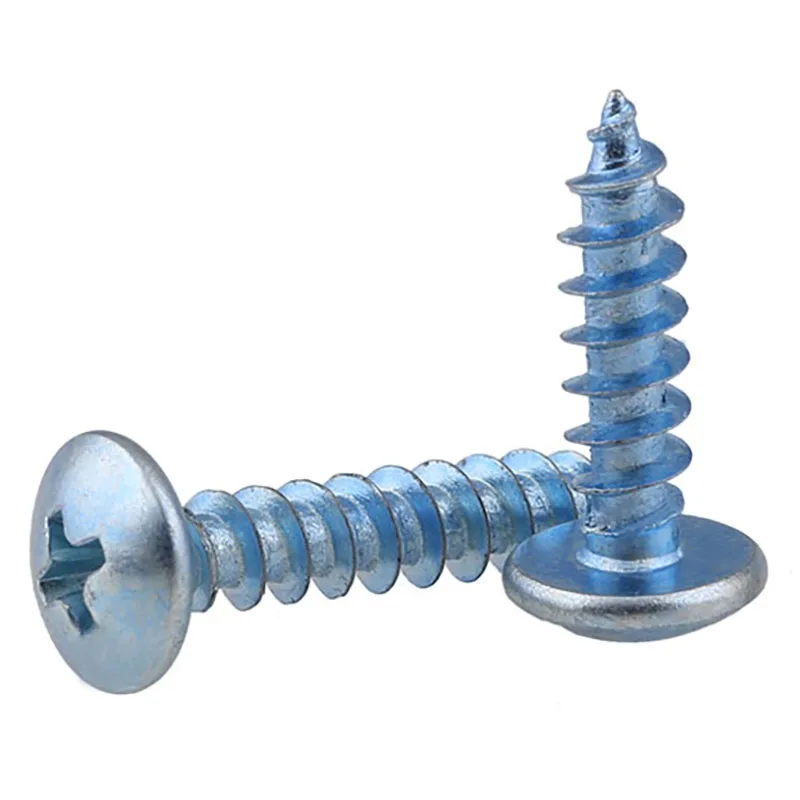Большой плоский с полукруглой головкой синий цинк винт круглой Phillips ферменной