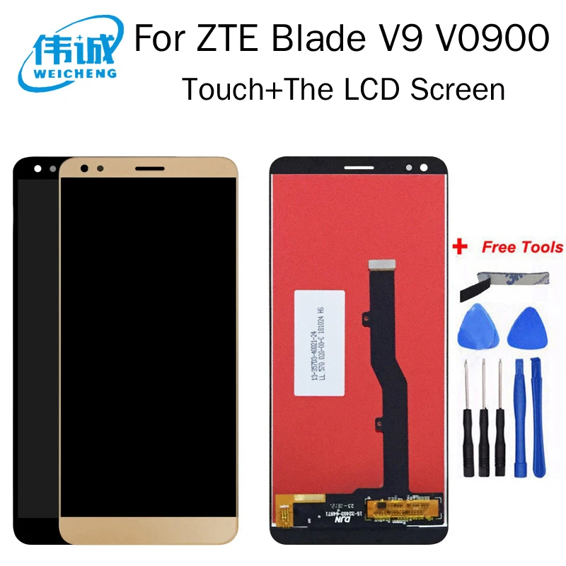 WEICHENG zte Blade V9 смартфон Сенсорная панель+ ЖК-дисплей дигитайзер сенсорный экран линзы для zte V0900+ Бесплатные инструменты