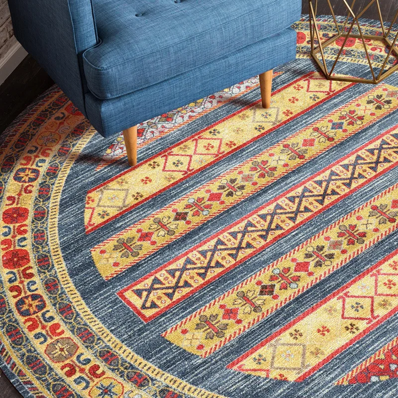 Домашний Роскошный Ретро журнальный столик круглые напольные коврики детская