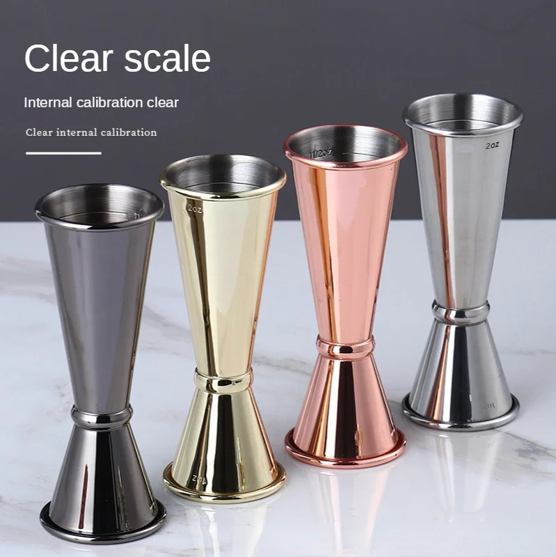 

Cocktail Bar Jigger Design Stainless Steel Measuring Cup Jigger Double Spirit For Home Bar Party Useful Bar Accessories