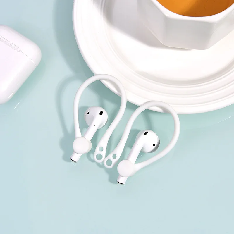 Силиконовый чехол для AirPods, беспроводные наушники для AirPods, защитные аксессуары, спортивные, анти-потеря, защитный колпачок на крючке, наушники - Цвет: A