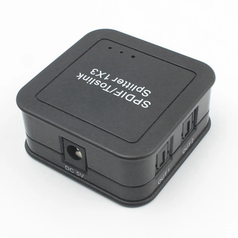 Цифровой оптический аудио сплиттер Spdif Toslink 1X3 с дистанционным управлением