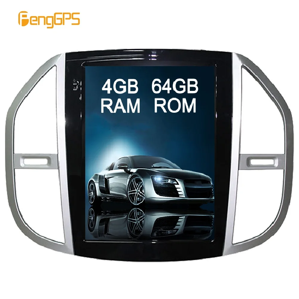 Автомобильный GPS навигатор с IPS экраном 12 1 дюйма Android для Mercedes Benz Vito 2016 2017 DVD плеер